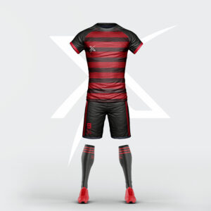 Uniforme de Futbol Modelo Flamengo Rojo Negro